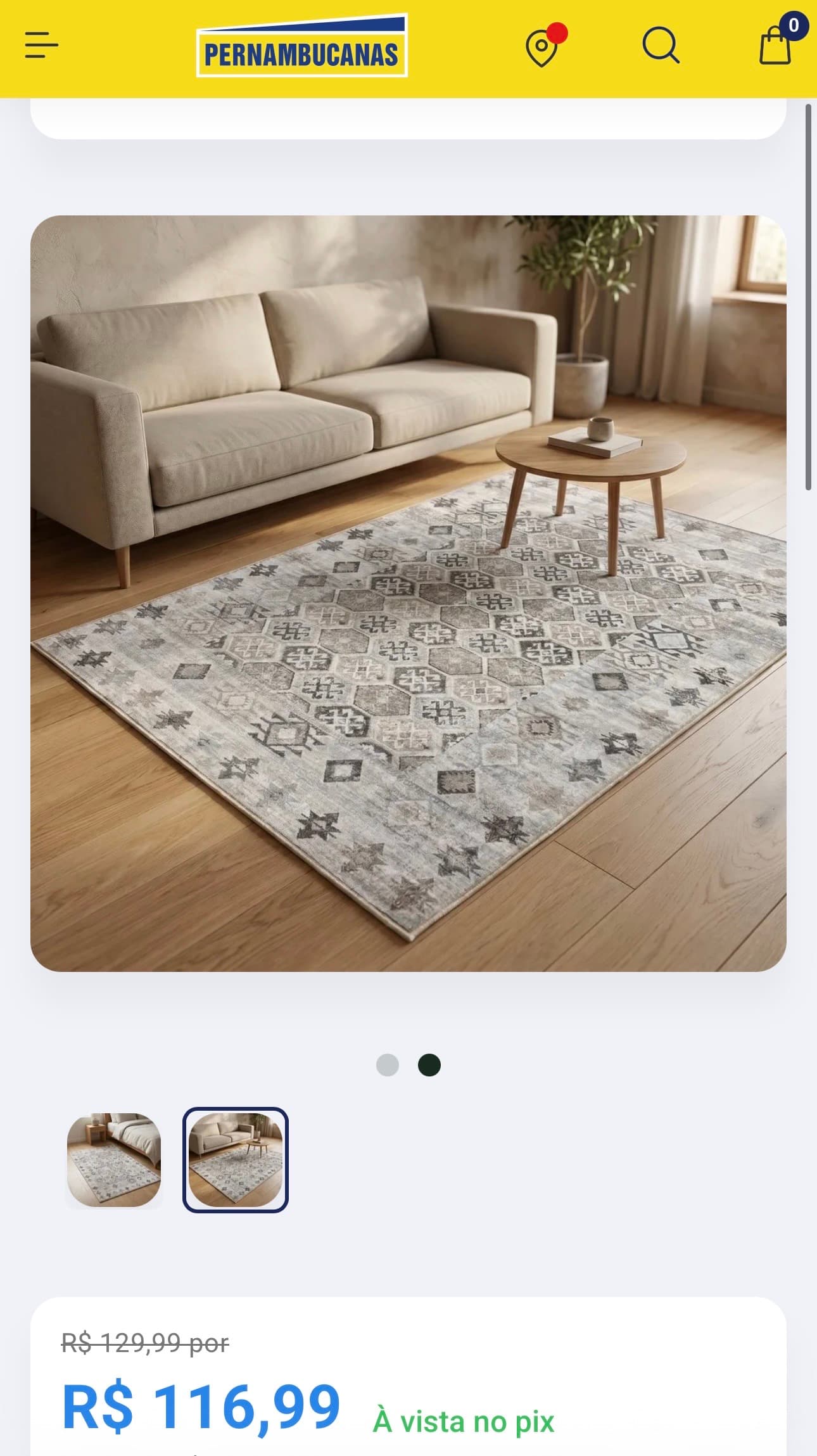 Tapete decorativo para sala