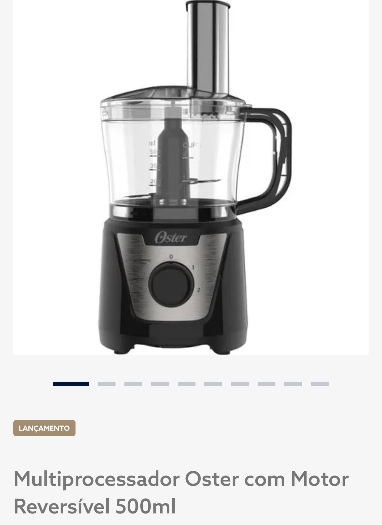 **Multiprocessador Oster com Motor Reversível 500 ml
